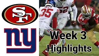 49ers vs Giants Highlights Full Game | NFL Week 3