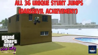 All Unique Stunt Jumps (Daredevil Achievement) - GTA Vice City Definitive Edition