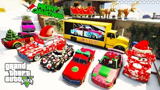 GTA 5 - Stealing SECRET CHRISTMAS CARS with Franklin! (Real Life Cars #119)