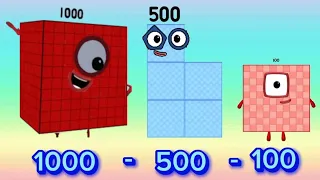 NUMBERBLOCKS | SUBTRACTION OF 3 EVEN BIG NUMBERS | LEARN TO COUNT | hello george