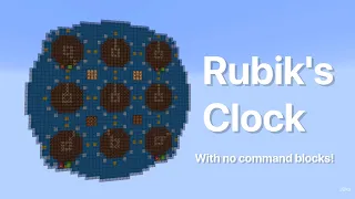 Giant Working Rubik's Clock in Minecraft! (Redstone)