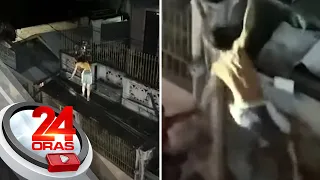 Lalaking nagtangka umanong magnakaw sa tindahan, tumulay pa sa kable ng kuryente | 24 Oras