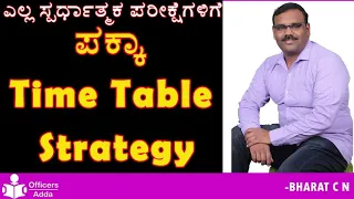 #Timetable#strategy for #competitive exams #kannada medium #by#bharatsir