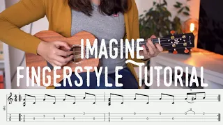 Fingerstyle Ukulele Tutorial - Imagine (John Lennon) with tabs