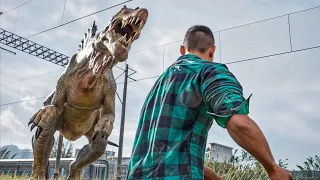 Spinosaurus Attacks a Man