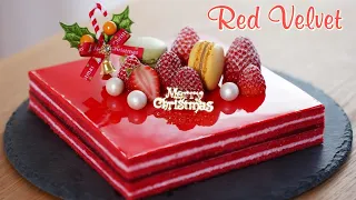 Christmas Red Velvet Cake Recipe 🎄 / Cup measure