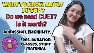 DU SOL Explained : All about SOL in detail || Delhi University