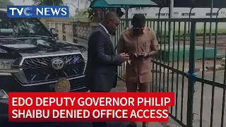 BREAKING: Edo Deputy Governor, Phillip Shaibu Locked Out Of Office In Govt House