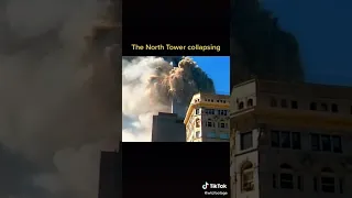 The North tower collapsing *NEVER FORGET* TikTok status