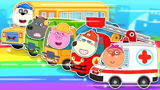 5 Little Trucks 🚚 Learning Vehicles Song 👶 Funny Kids Songs 🎶 Woa Baby Songs