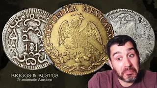 Monedas mexicanas 🇲🇽 del siglo XIX en la subasta de Briggs & Bustos