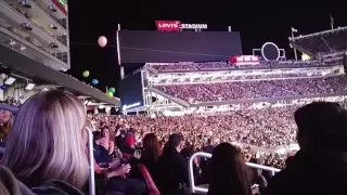 Fun at Levi's Stadium waiting for Coldplay