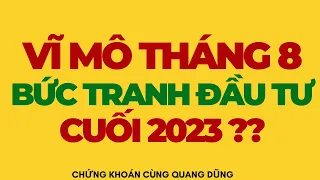 VĨ MÔ THÁNG 8 VÀ BỨC TRANH ĐẦU TƯ CUỐI 2023 ?? | ĐẦU TƯ CHỨNG KHOÁN