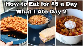 Eating for $5 a Day from Dollar General | What I Ate Day 2 | Budget Grocery Week