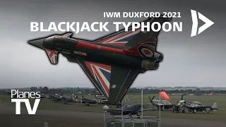 Awesome RAF 'Blackjack' Typhoon Duxford July Air Show 2021