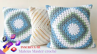 Cushion cover in 100% cotton crochet - step by step