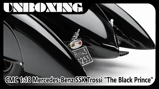 Mercedes-Benz SSK Trossi1932, "The Black Prince" / CMC 1:18 car model / 4k video by AMR / UNBOXING