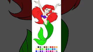 The little mermaid Ariel part of your world coloring page #shorts #youtubeshorts #coloring #ariel