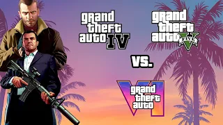 GTA 6 vs.  GTA 5 vs.  GTA 4  -  First Trailers Compilation