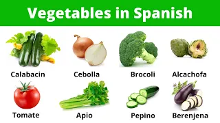 30 Vegetable names in Spanish |  Las verduras | Vegetables vocabulary in Spanish.