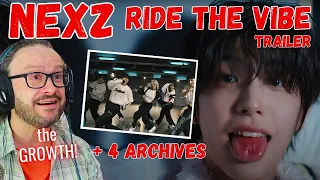 NEXZ 'Ride the Vibe' trailer + 4 NEXZ Archive videos reaction