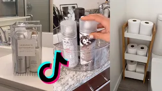 bathroom organizing & restocking | ASMR | tiktok compilation