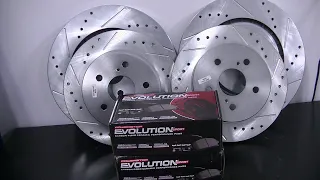 Powerstop Brakes Z23 Drilled and slotted rotors upgrade 2018-2023 TRD Toyota Camry