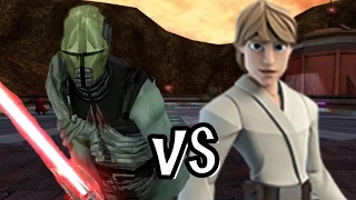 Sith Stalker vs Luke Skywalker - Jedi Academy Ai Battle