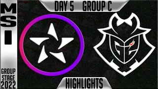 ORD vs G2 Highlights | MSI 2022 Day 5 Group C | Team Order vs G2 Esports