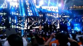 Chris Jericho and Edge Entrances from Wrestlemania 26 - Live from section L