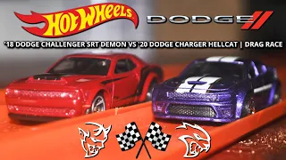 Hot Wheels | '18 Dodge Challenger SRT Demon VS '20 Dodge Charger Hellcat | Drag Race
