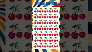 🍒🔍 Spot the Sweet Cherry Emoji! -  Orchard Quest #viral #shorts #emojichallenge #spottheoddone