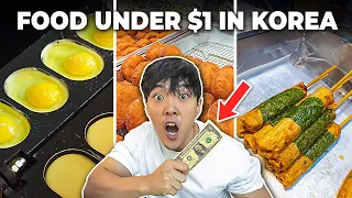 I Tried Foods Under $1 in Korea.