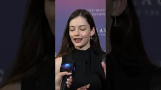 #HannahFletcher talks with #mackenziefoy at the premiere of #wildbeautymustangspiritofthewest