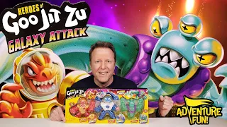Heroes of Goo Jit Zu Galaxy Attack EXCLUSIVE MEGA 3 Pack! Adventure Fun Toy review!