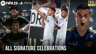 FIFA 22 | All Signature Celebrations | PS5™ 4K 60FPS