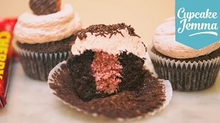 Chocolate, Cherry & Coconut Valentine's Cupcake Recipe | Cupcake Jemma