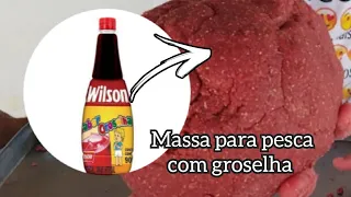 massa para pesca com groselha