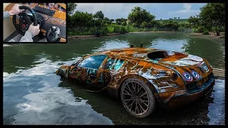 Rebuilding BUGATTI Veyron 16.4 SuperSport 1470HP - Forza Horizon 5 | Steering Wheel Gameplay | 4K