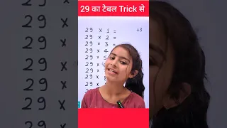 29 ka table with easy trick | Table of 29 | 29 का टेबल | 29 ka pahada #tabletrick #explain4u #table