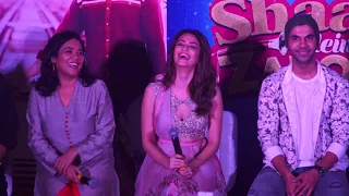 Rajkummar Rao, Kriti Kharbanda At Trailer Launch Of Film Shaadi Mein Zaroor Aana