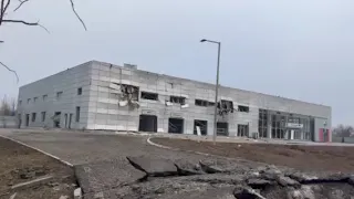 Разрушения после попадания одного из снарядов в Николаеве