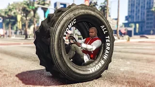 HILARIOUS "WHEEL VEHICLE" MOD! - (GTA 5 Mods)