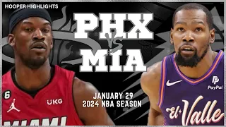 Phoenix Suns vs Miami Heat Full Game Highlights | Jan 29 | 2024 NBA Season