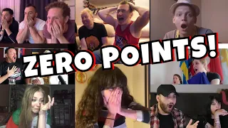 ZERO POINTS - COMPILATION LIVE REACTIONS TELEVOTING EUROVISION 2021