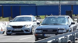 600hp 1992 AUDI 80 vs BMW M2 drag race