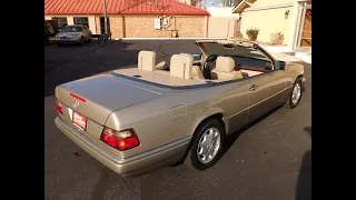 1995 Mercedes-Benz E 320 Cabriolet - Only 94,000 Miles, Smoke Silver, Chocolate Top, From CA and AZ!