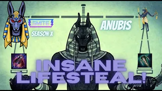 SMITE INSANE LIFESTEAL -Season 10 Smite Ranked Conquest Anubis Mid Build