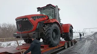 Отгрузка трактора Кировец К742МПр с двигателем мерседес мощностью 428 л/с