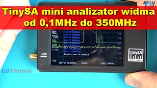 TinySA mini analizator widma od 0,1MHz do 350MHz